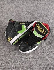 Osiris High Top Skateboarding Shoes Black Green Red Yellow Lace-Up US 14