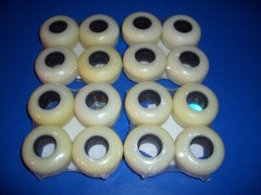 Labeda No Logo BLANK Skateboard Wheels 16 piece 49mm x 30mm 95a » WHITE»