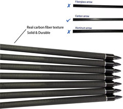 29 Inch Carbon Arrow Practice Hunting Arrows Spine 400 Removable Tips 12 Pcs