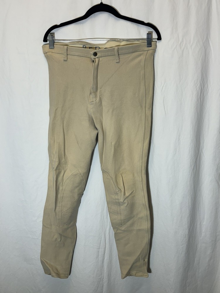 WOMENS DEVON-AIRE 34L REGULAR BEIGE BREECHES HIGH WAIST FRONT ZIP C24
