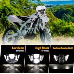 LED Headlight Motorcycle Headlamp Kit with DRL Compatible with 2013-2023 White
