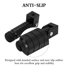 Passenger Foot Pegs M8 Foldable Footrest Rearsets 90 Degree E-bike Passenger