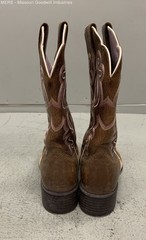 Ariat Fatbaby Heritage Toasted Brown Purple Square Toe Western Boots Size 5.5B