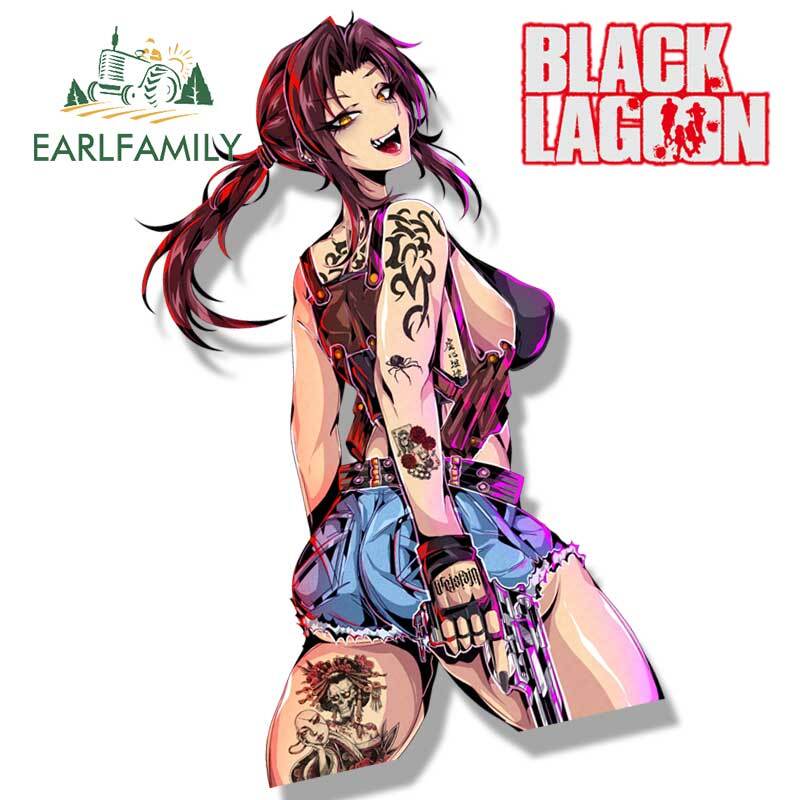 EARLFAMILY 5.1″ Gothic Tattoo Revy Fanart Car Stickers Anime Black Lagoon Decals