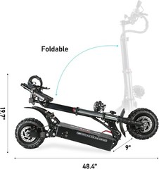 Electric Scooter Adult Folding Long Range 50MPH Fast Speed Commute E-Scooter