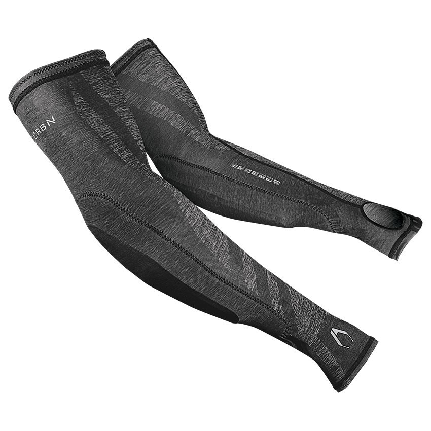 CRBN Carbon Paintball SC Protective Elbow Sleeves Pads Grey Heather X-Large XL