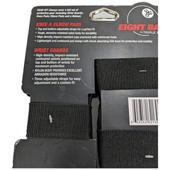 Wrist Knee Elbow Pads Multi Sport Eight Ball Kids 8+ Protective Pad Set Black