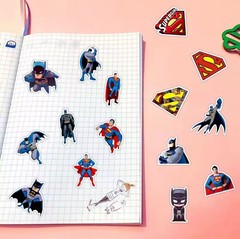 25 Piece Mix Lot 2” DC Batman & Superman Stickers Free Shipping