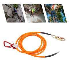 5/8in 16ft Flip Line Steel Wire Core Flipline Kit Tree Climbing Lanyard w/Lock