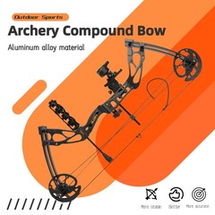 Compound Bow Arrow Kit Adjustable 0-70Lbs 325fps IBO 16.4-30″ Hunting Bowfishing