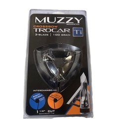 Muzzy Crossbow Trocar 3- Blade TI 100 Grain Vertical Bow 1 1/4” Cut
