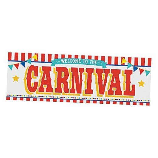 Carnival Welcome Party Banner – 6 Feet Long – Circus Party Supplies