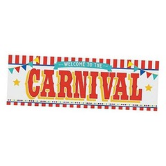 Carnival Welcome Party Banner – 6 Feet Long – Circus Party Supplies