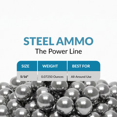 (750) 5/16″ Inch Steel Slingshot Ammo Shot Balls 0.3125″ Caliber