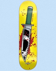 RARE Blind Skateboard Deck Micky Papa Reaper Knife R7 Yellow 8.0 NOS 2019