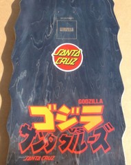 SANTA CRUZ X GODZILLA «GODZILLA DESTROYER» SHAPED SKATEBOARD DECK RARE
