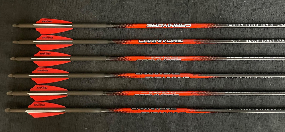 Black Eagle Carnivore 300 .003 Fletched 2.5″ Fusion Vanes Super Sorted 6pk NEW