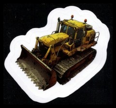 Bulldozer Skateboarding Sticker 3 Inches x 2 Inches Skateboard Decals