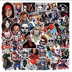 25 Piece Mix Lot 2” Horror Movie Stickers Decals, Water Bottle, Halloween Random