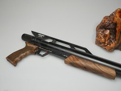 CUSTOM MADE WALNUT GRIPS & FOREARM GRIP RIGHT HAND AIR FORCE TALON P, SS, CONDOR