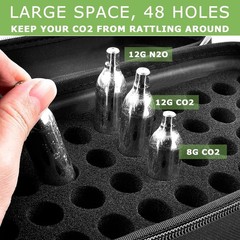 CO2 Cartridge Storage Hard Case Fits 12g Powerlet Cartridges 40 Slots Holder