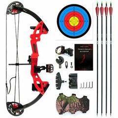 Right Hand Compound Bow and Archery Sets 15-29 lbs Hunting Bow Kit for Beginner