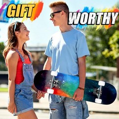 Skateboards for Beginners Adults Youths Teens Kids Girls Boys 31 Inch Pro Com…