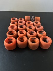 Lot of 20 Vanguard Zinger Orange Roller Skate Wheels (Condition& Size Varies)