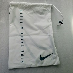 Nike White Nylon Track & Field String Closure Storage Shoe Bag 16.5″x11.5″ NWOT