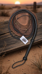 Cow Hide Leather BULL WHIP Black Indiana Jones Whip 04 to 08 Feet Long 12 Plaits