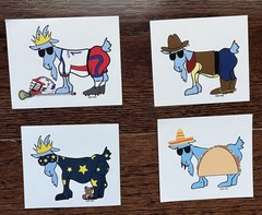 GOAT USA Sticker Mystery Pack ! 5 Stickers – No Duplicates! LOT OF 38, FREE SHIP
