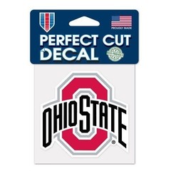 Ohio State University Buckeyes Perfect Cut 4″ x Decal 4″L x 4″W, red, black