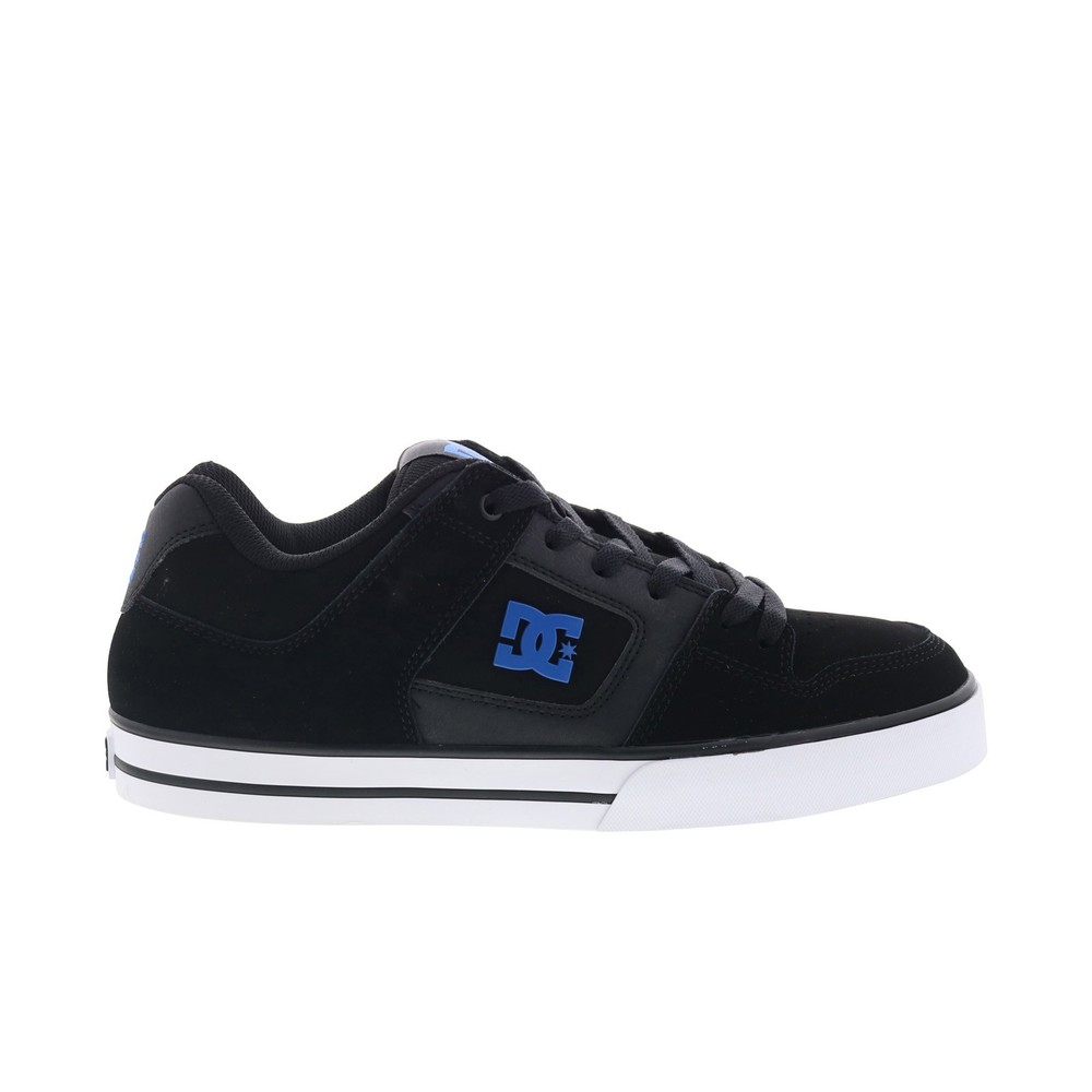 DC Pure 300660-XKKB Mens Black Nubuck Lace Up Skate Inspired Sneakers Shoes