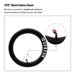 1PZ 12.5×2.25 Inner Tube 2 Pack 12 1/2×2 1/4 Inner Tube with Angled Valve Rep…