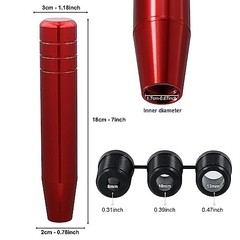 Red Aluminum Alloy Shift Knob with Long Shift Knob, Polished Metal Handle Stick