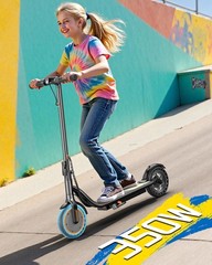 Sigravy B1 Teens electric scooter 350W 19MPH with app Flat-Free Tires 25lb Light