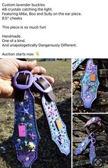 Lonesome Ranch Leather A 23-19 Leather Bling Purple Headstall