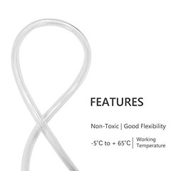 10ft x 5/8″ ID Clear Vinyl Tubing, Flexible Hybrid PVC ID 5/8 INCH 10 Feet