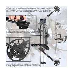 Archery Compound Bow Set PRO,Draw Weight 20-70 LBS, Draw Length 24″-30″, IBO …
