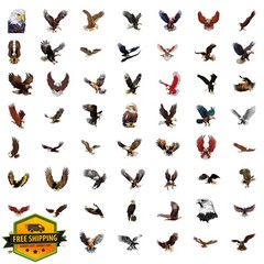55PCS Eagle Sticker Cool Animal Stickers for Kids Teens Adults, Kechup Cartoo…
