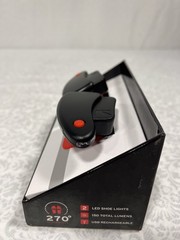 Night Runner 270 LED Shoe Lights Red Black Rechargeable Water Resistant Running