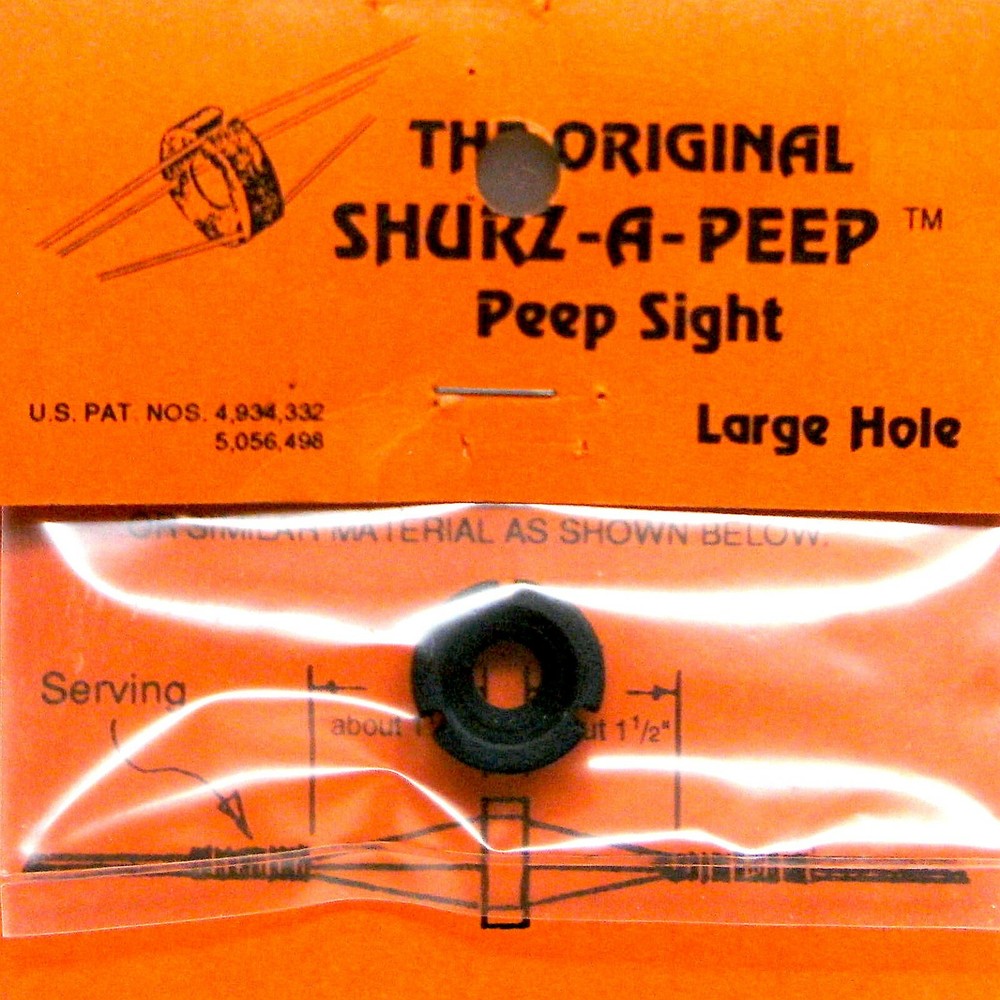 LARGE SHURZ-A-PEEP BOW SIGHT COMPOUND LONG RECURVE BOWS HUNTING TARGET