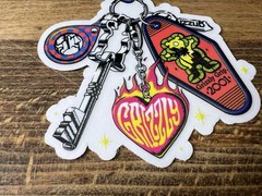 Grizzly Griptape Bear Key Ring Sticker Torey Pudwill Skateboarding Supreme