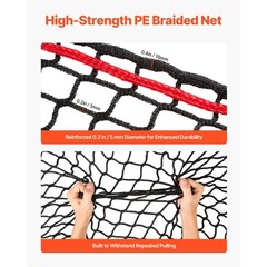 Round Bale Hay Net, 5.91 ft, 1.5 in Holes, PE, Knotless, Slow Feeder for Horses