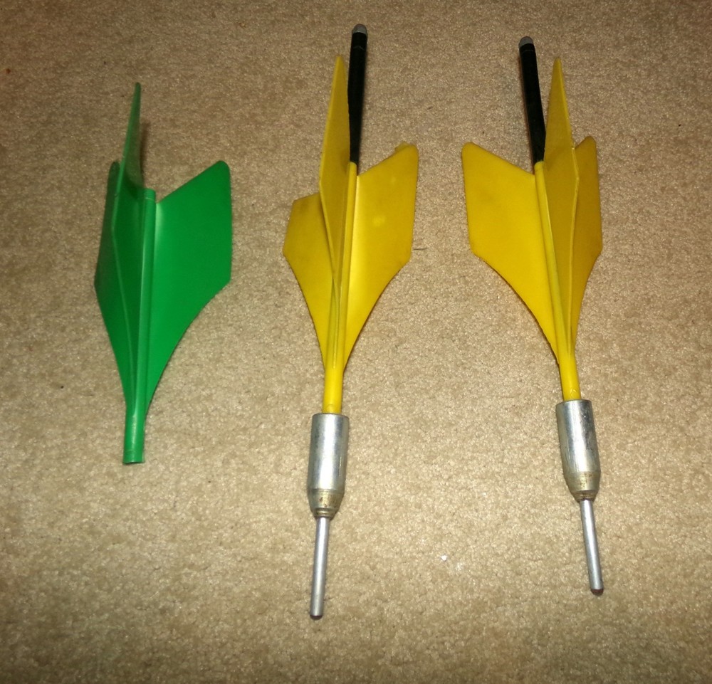 J A R T S yellow lawn missiles (2) and one green fin (REGENT VERSION)
