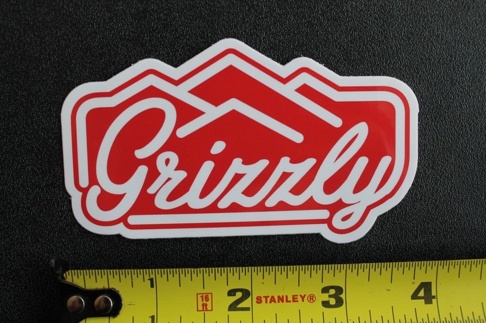 GRIZZLY Skateboard Griptape Bear Mountain Orange Z47A OG Skateboarding STICKER