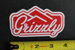 GRIZZLY Skateboard Griptape Bear Mountain Orange Z47A OG Skateboarding STICKER