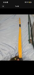 Vintage Golden Bear Traditional Archery Longbow Yellow 60in 30lbs Draw Weight