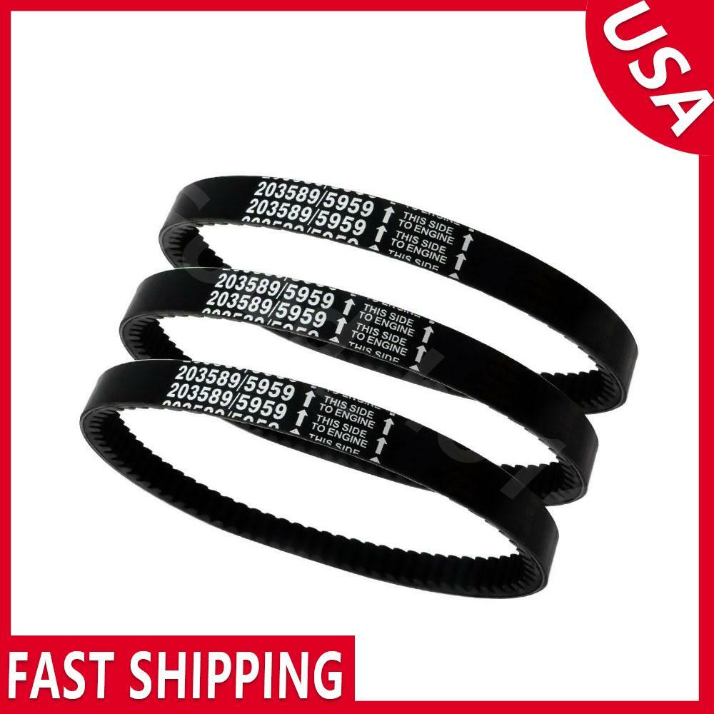 3Pc 30 series go kart cogged torque converter drive belt 203589-3 for comet 5959