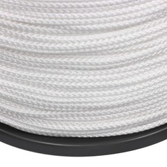 1/8 Inch Hollow Braid Polypro Rope 1000FT 350 Pounds Tensile Strength White